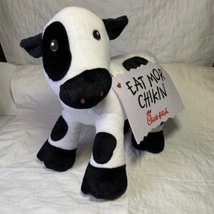 Chick-fil-A Eat Mor Chikin Cow Plush 13" Advertising Stuffed Animal Sign Large
